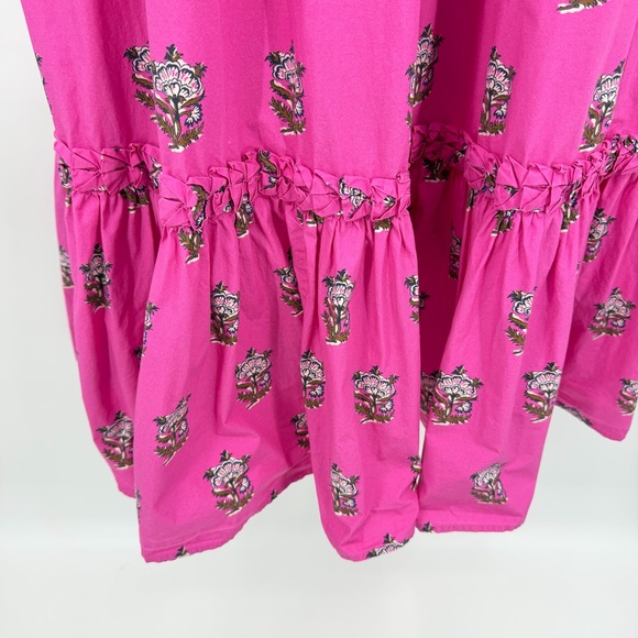 Rhode Salena Dress Cotton Marigold Flower Hot Pink Size S - Picture 6 of 8